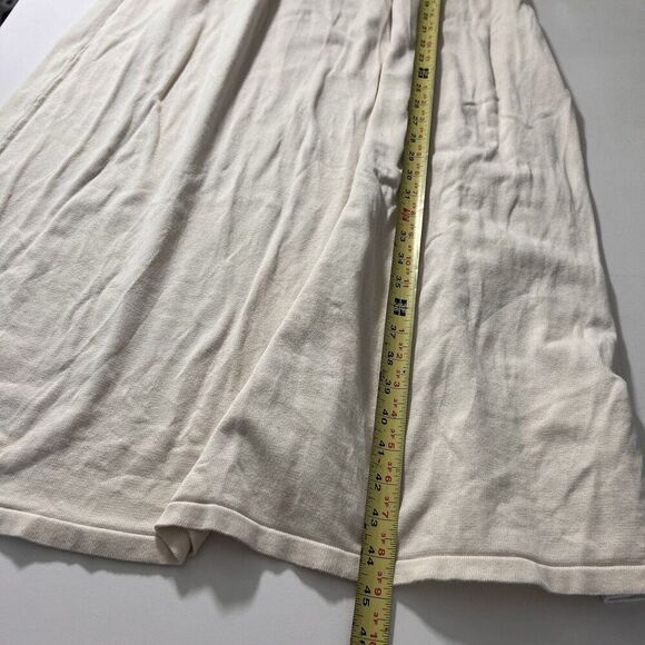 Demylee Midi Tube Dress Size S Beige Cotton Knit Fit Flare Minimalist - Picture 7 of 8